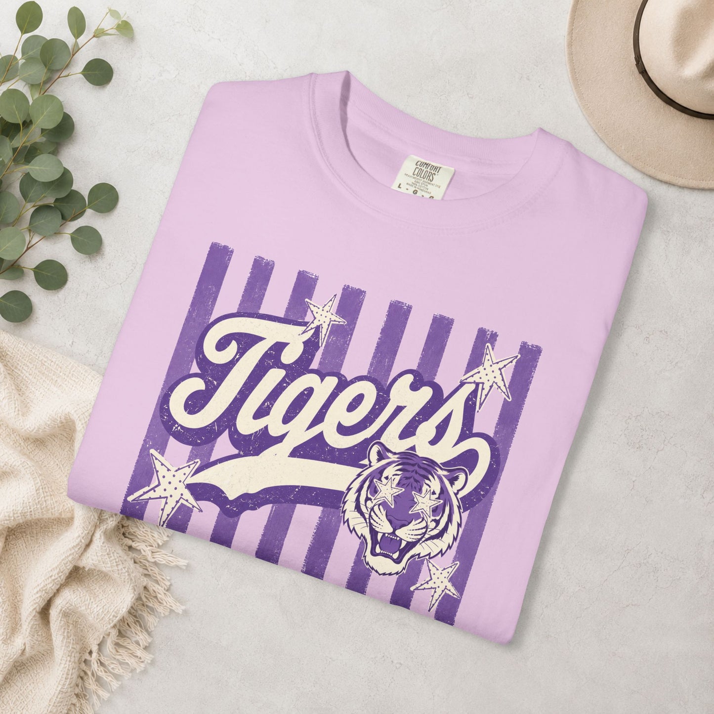 Retro Striped Tigers Comfort ColorsĀ® Tee
