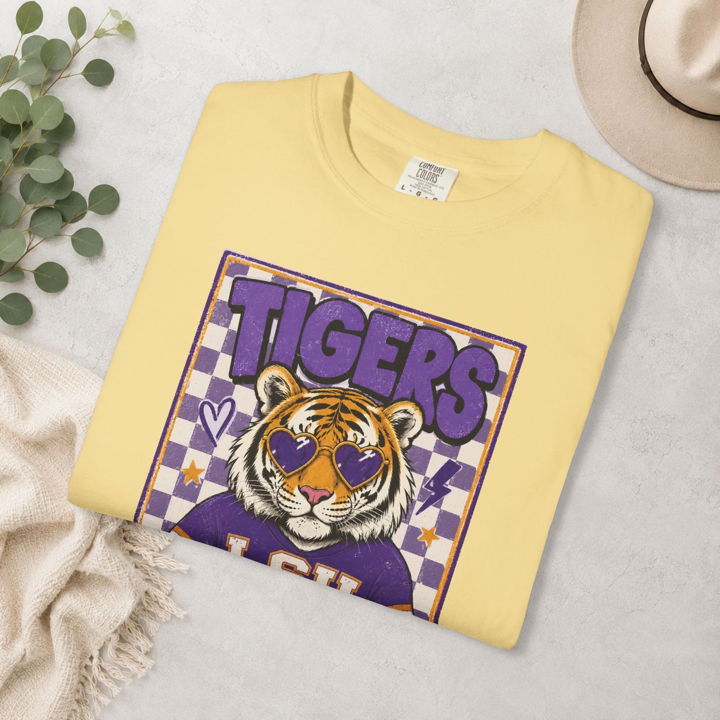 Purple & Gold Tigers Comfort Colors® Tee