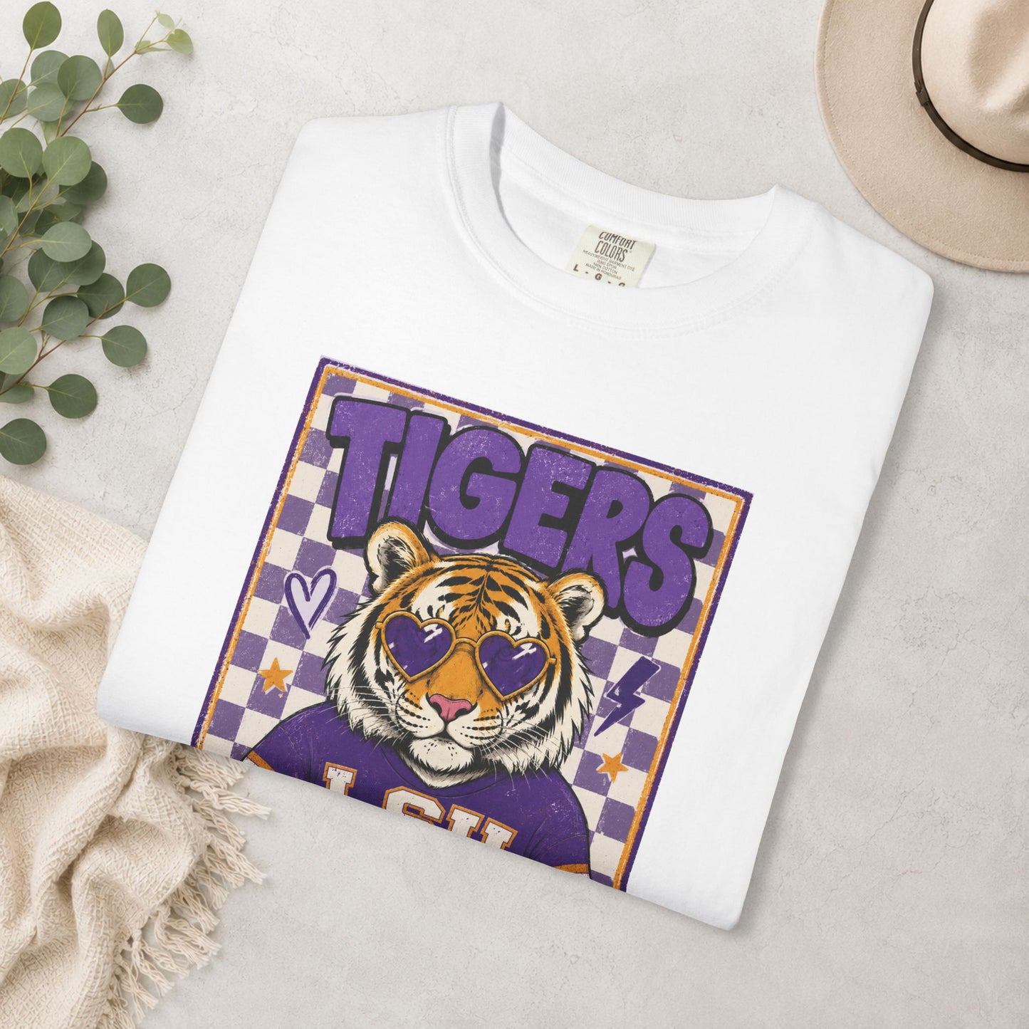 Purple & Gold Tigers Comfort Colors® Tee
