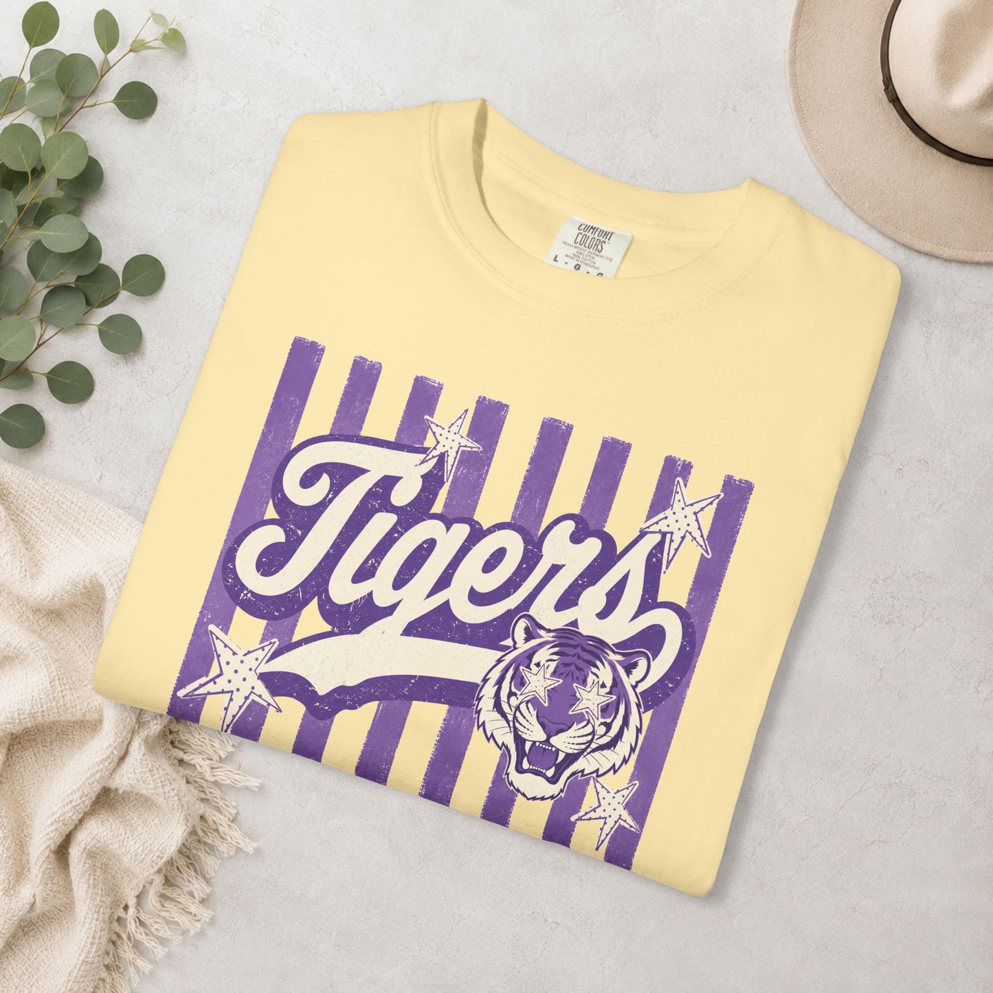 Retro Striped Tigers Comfort Colors® Tee