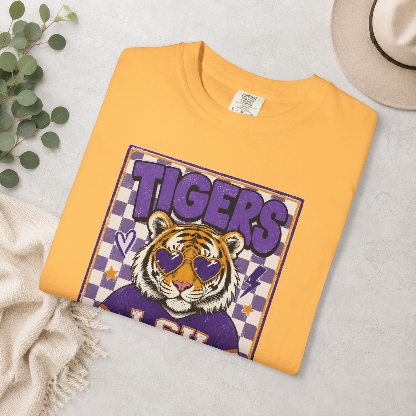 Purple & Gold Tigers Comfort Colors® Tee