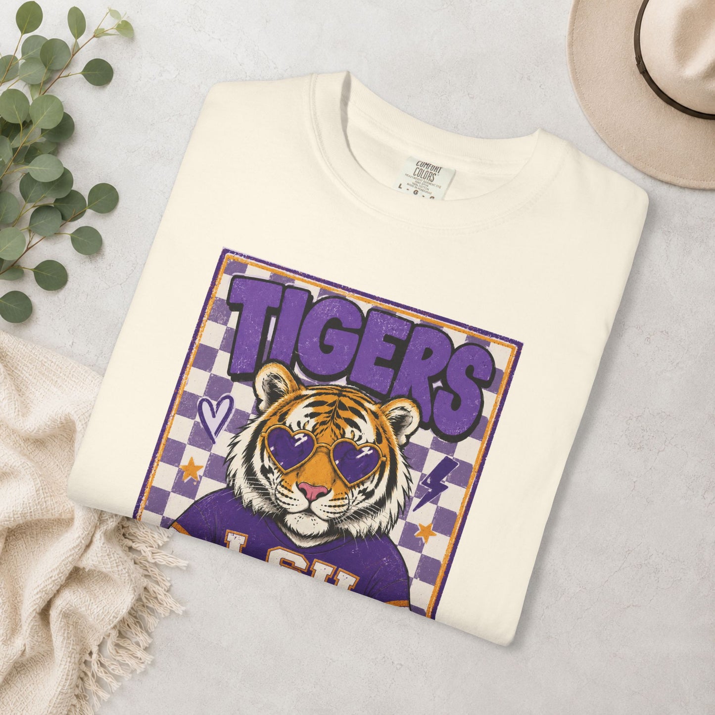 Purple & Gold Tigers Comfort Colors® Tee