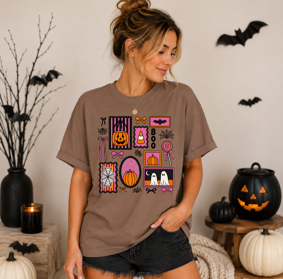 Girly Halloween Collage Comfort Colors® Tee