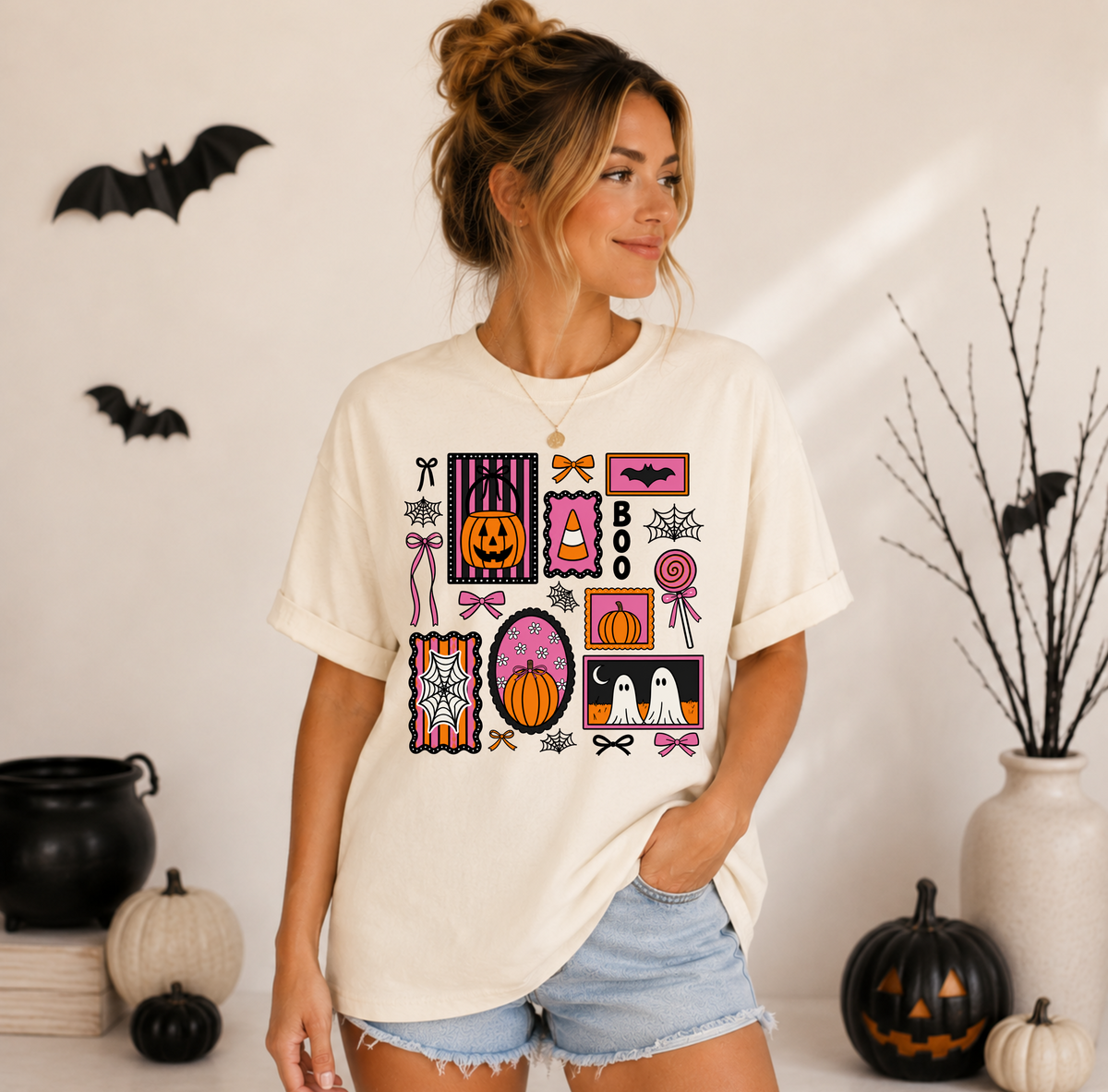 Girly Halloween Collage Comfort Colors® Tee