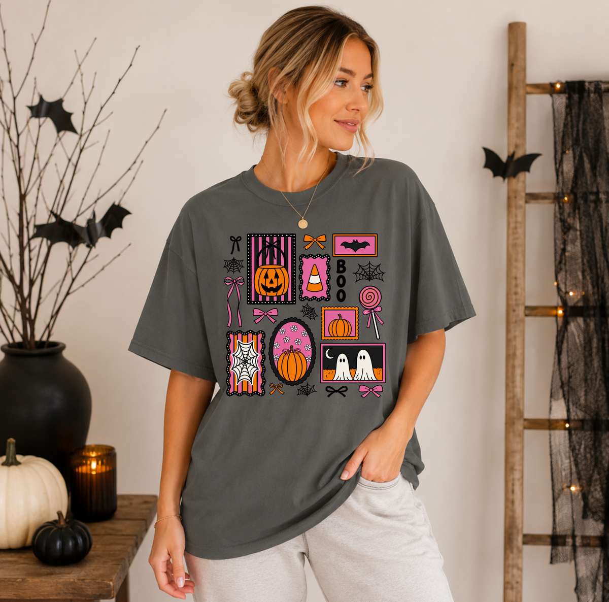 Girly Halloween Collage Comfort Colors® Tee