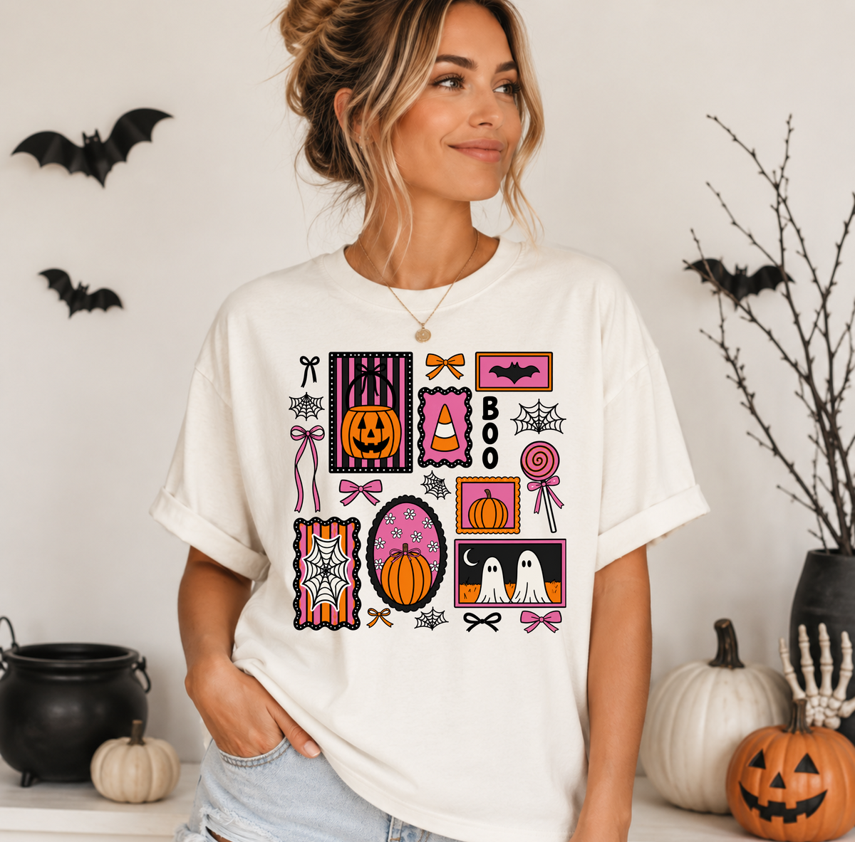 Girly Halloween Collage Comfort Colors® Tee