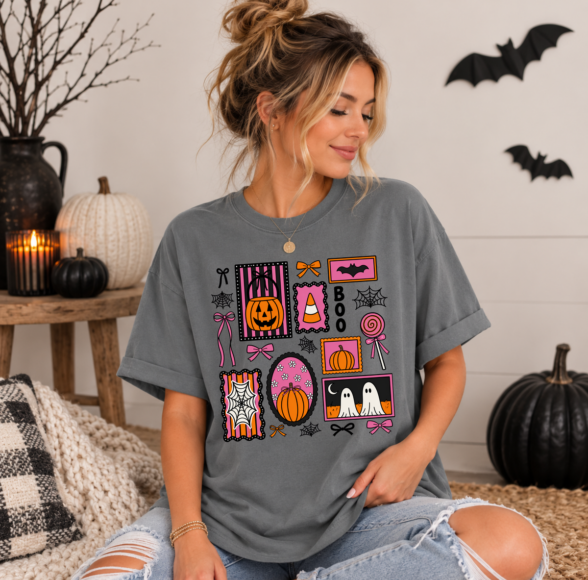 Girly Halloween Collage Comfort Colors® Tee