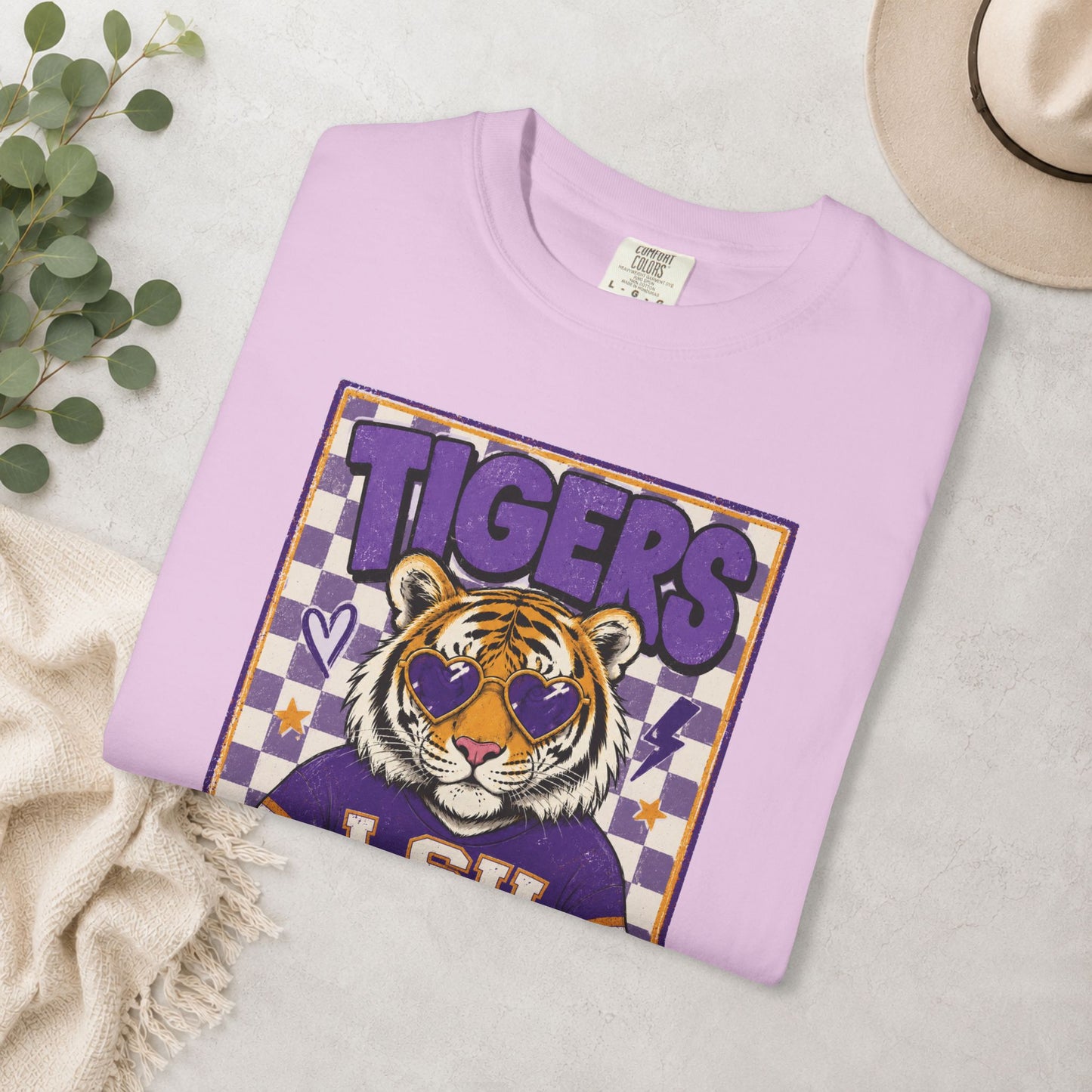 Purple & Gold Tigers Comfort Colors® Tee