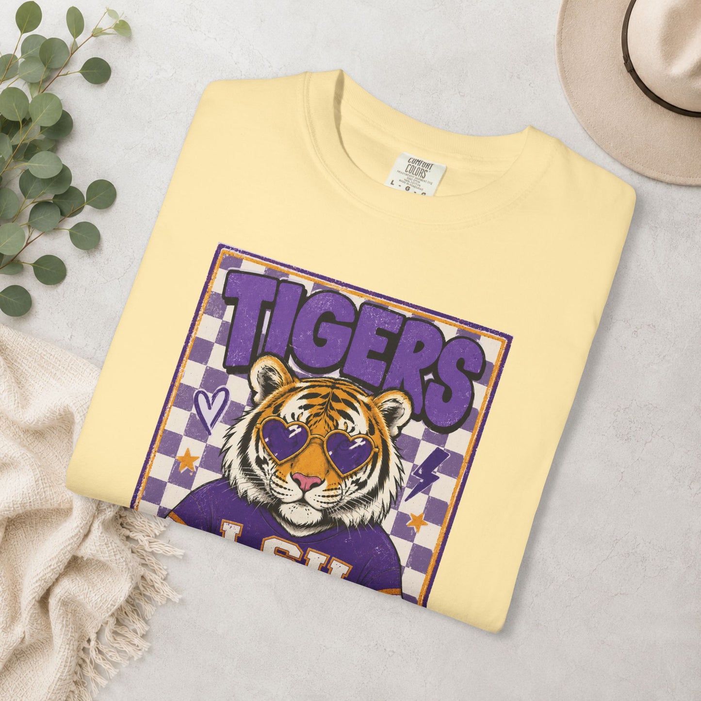 Purple & Gold Tigers Comfort Colors® Tee