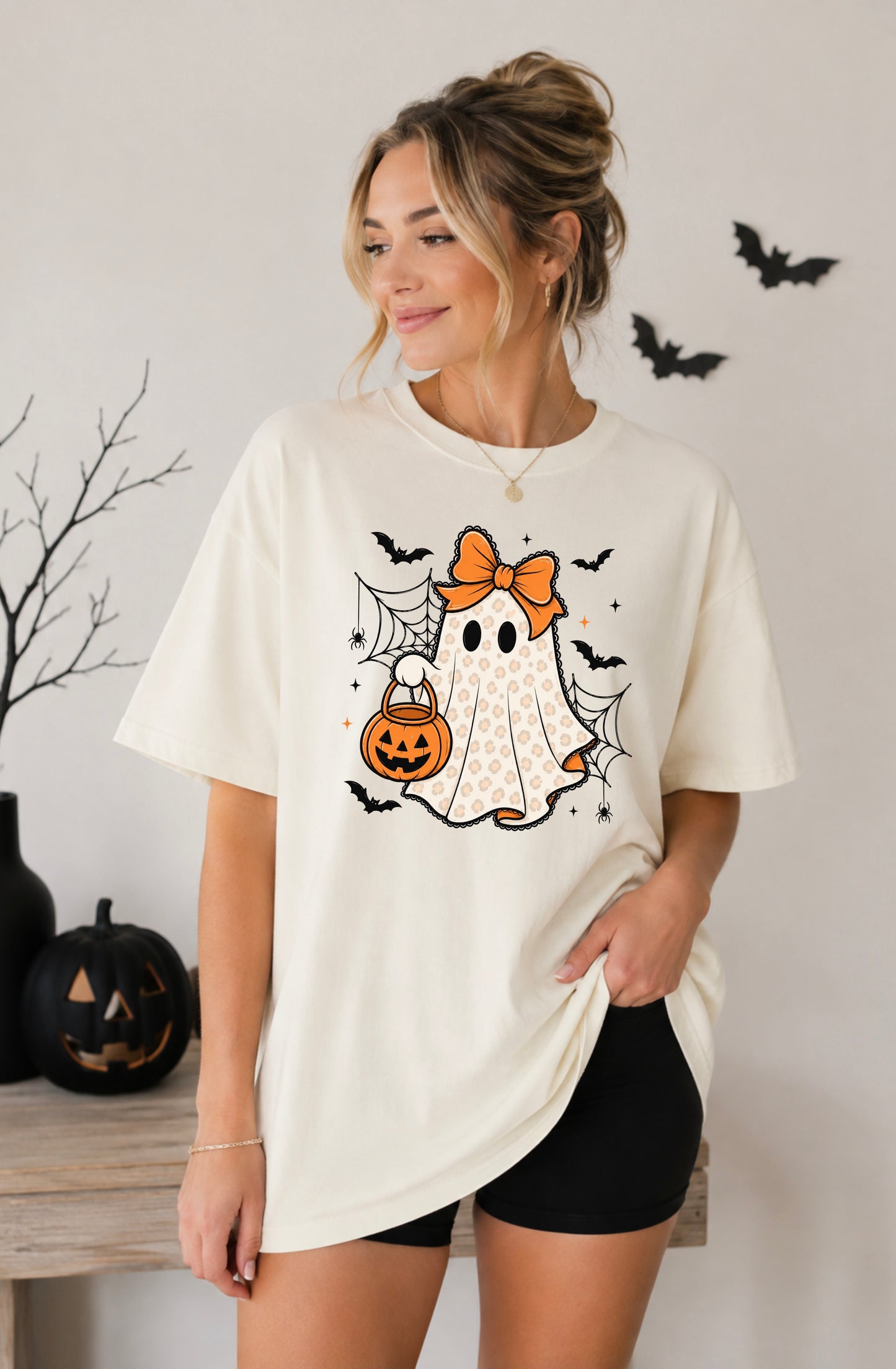 Leopard Print Ghost Comfort Colors® Tee