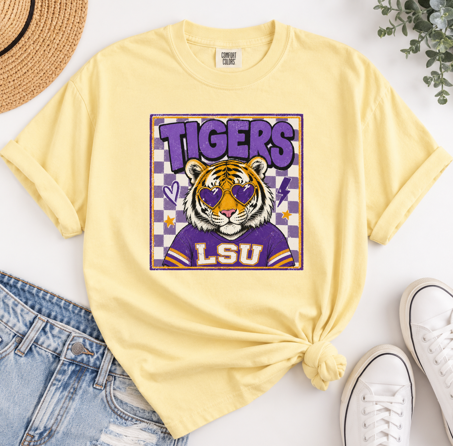 Purple & Gold Tigers Comfort Colors® Tee