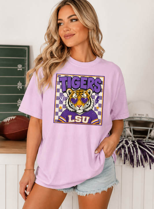 Purple & Gold Tigers Comfort Colors® Tee