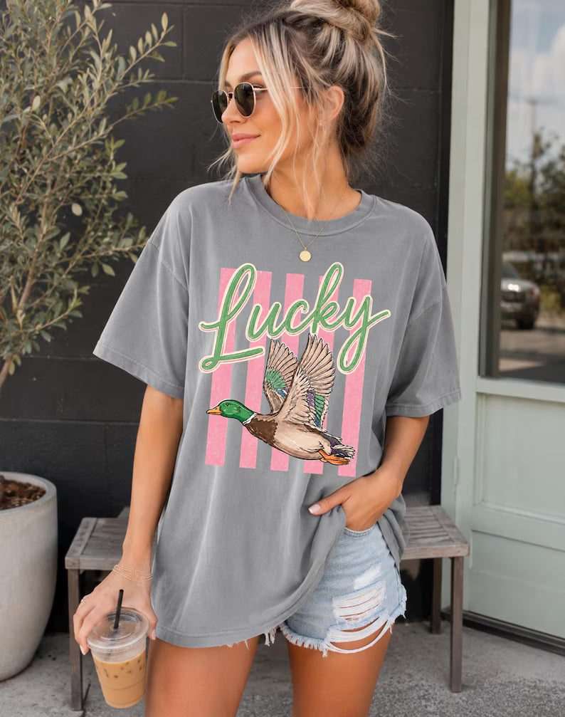 Lucky Duck Comfort Colors® Graphic Tee