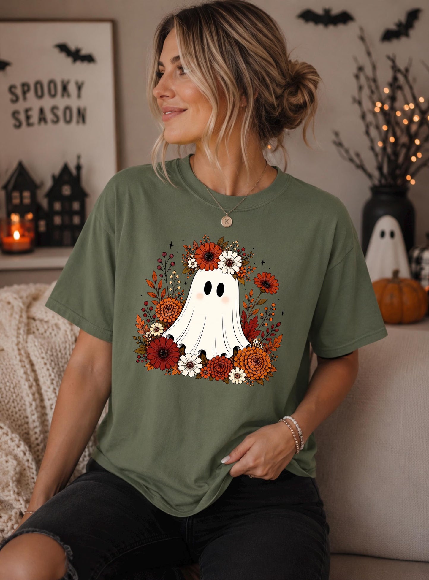 Floral Ghost Comfort Colors® Tee