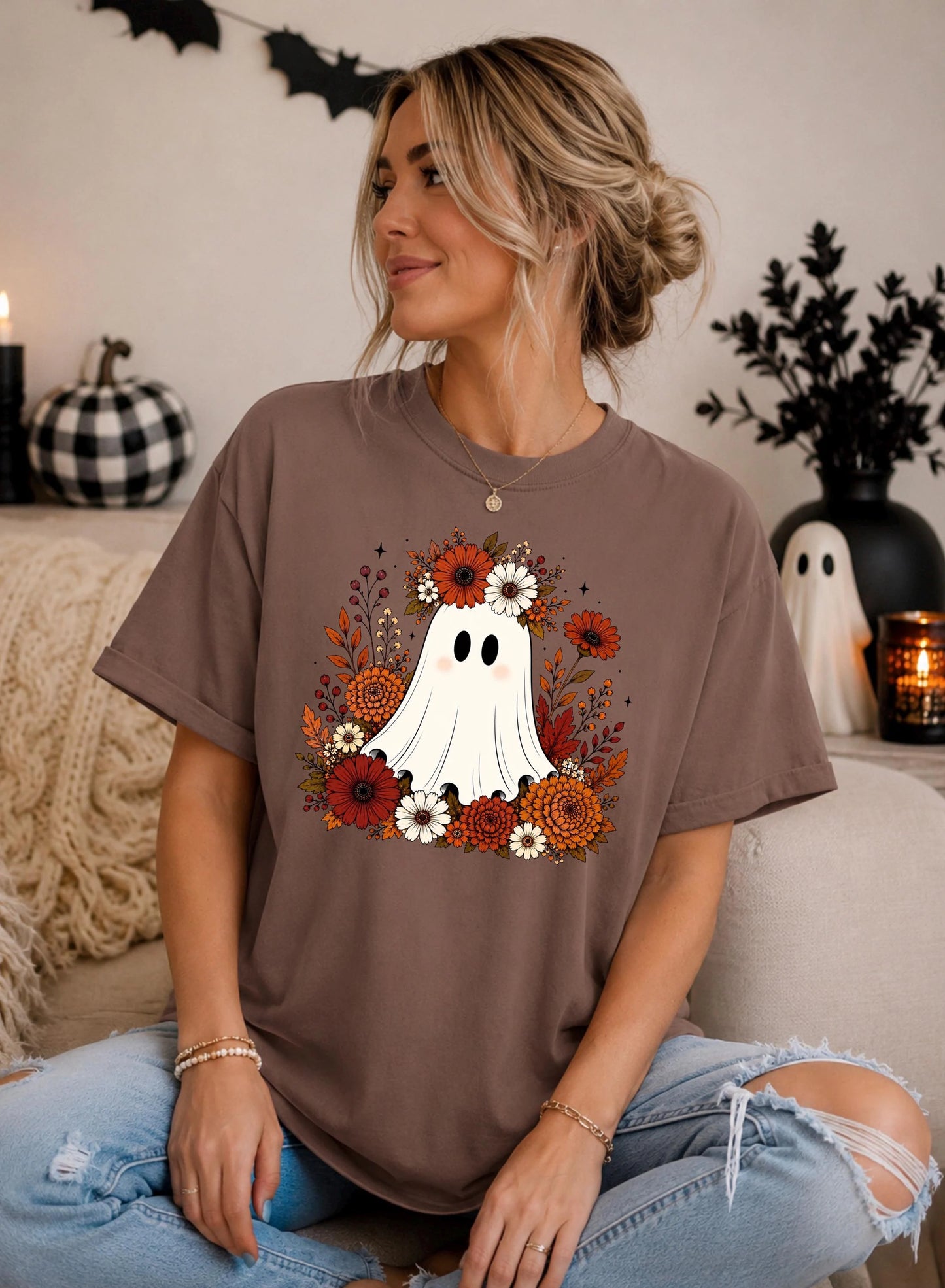 Floral Ghost Comfort Colors® Tee