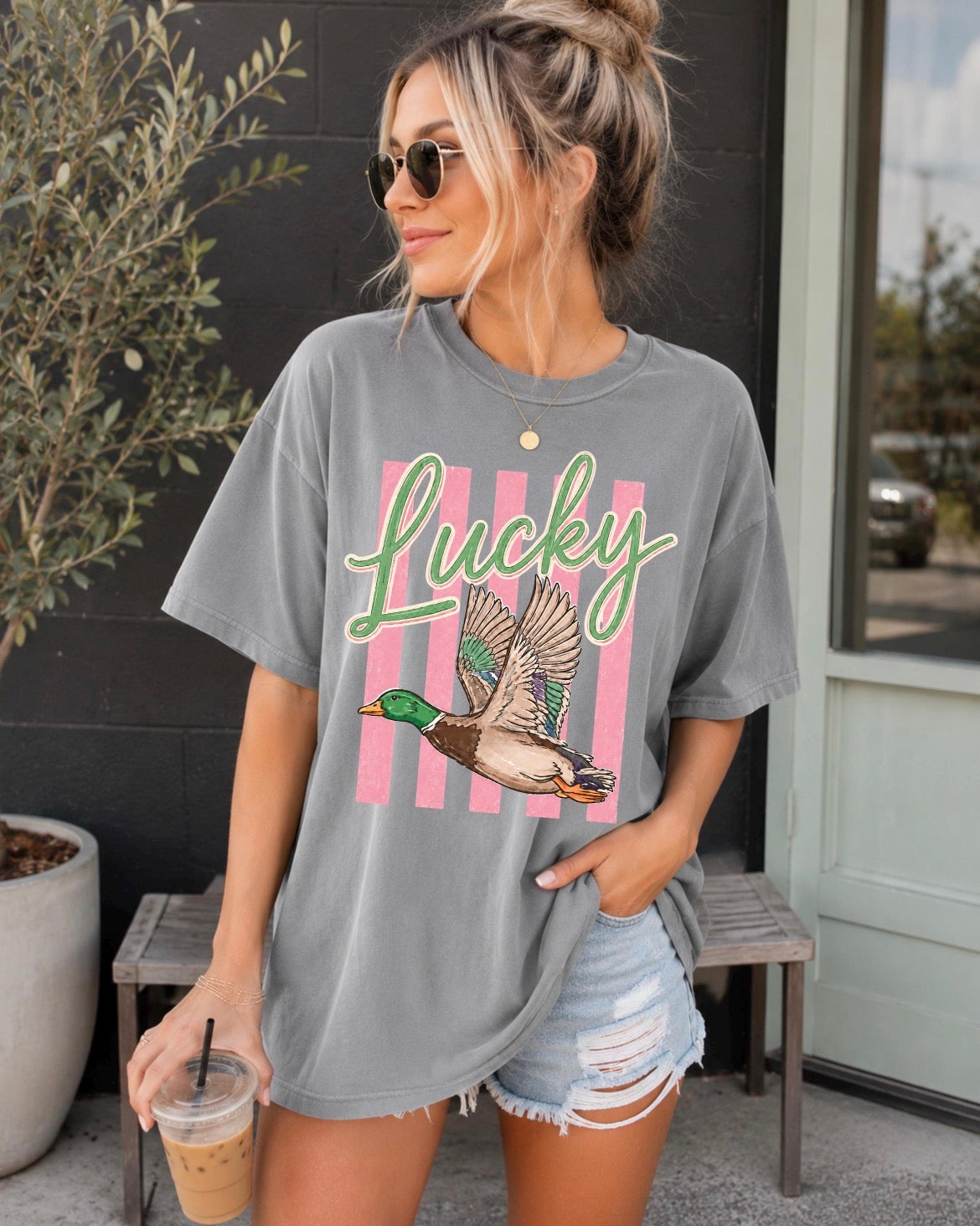 Lucky Duck Comfort Colors® Graphic Tee
