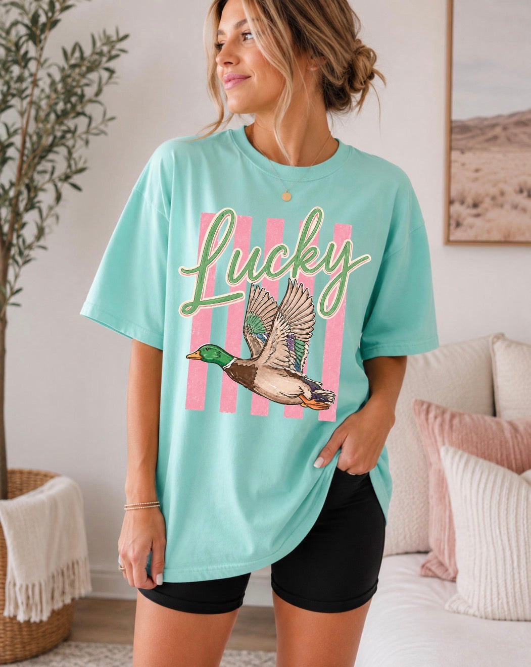 Lucky Duck Comfort Colors® Graphic Tee