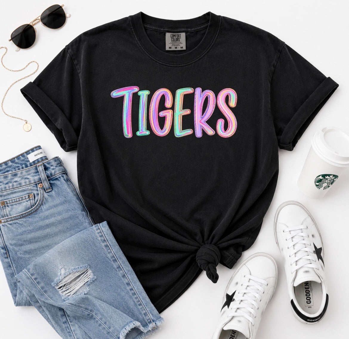Color Pop Tigers Comfort Colors® Tee