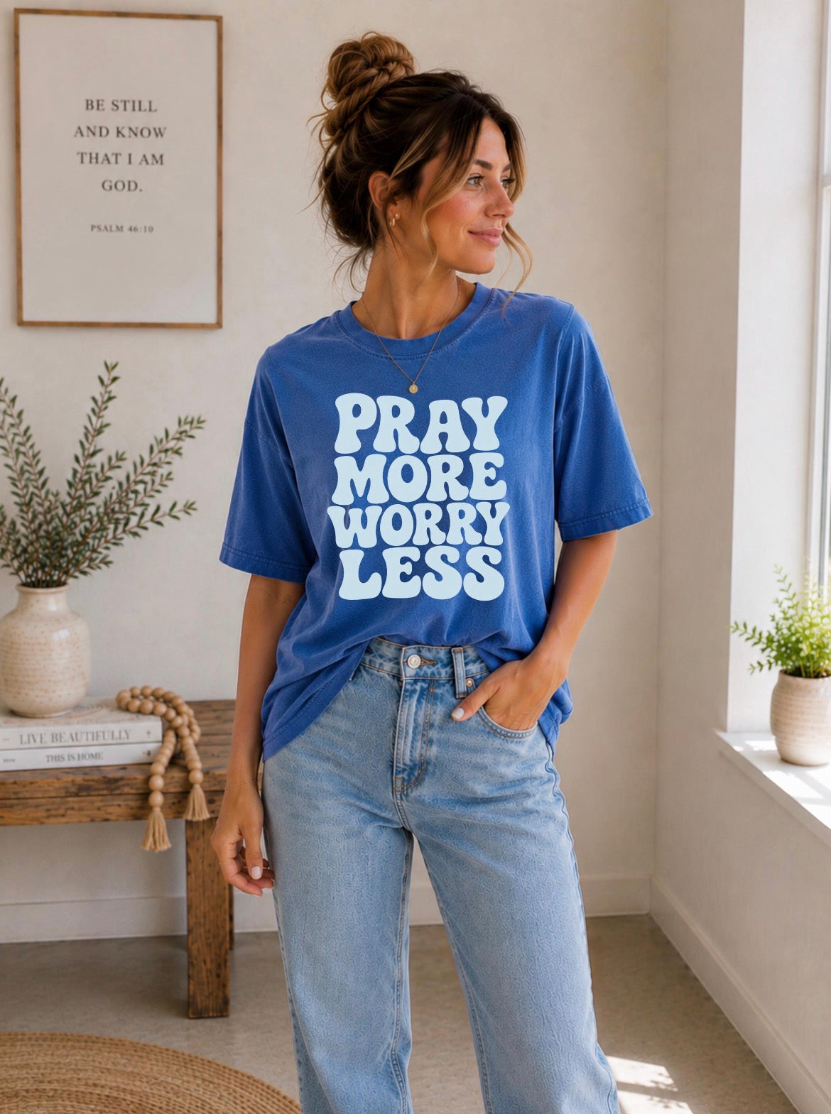 Pray More Worry Less Comfort Colors® Tee